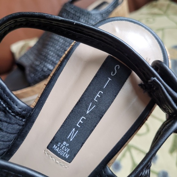 Steve Madden Carlton Espadrille Platform black women SZ 9M contemporary casual - Picture 3 of 10